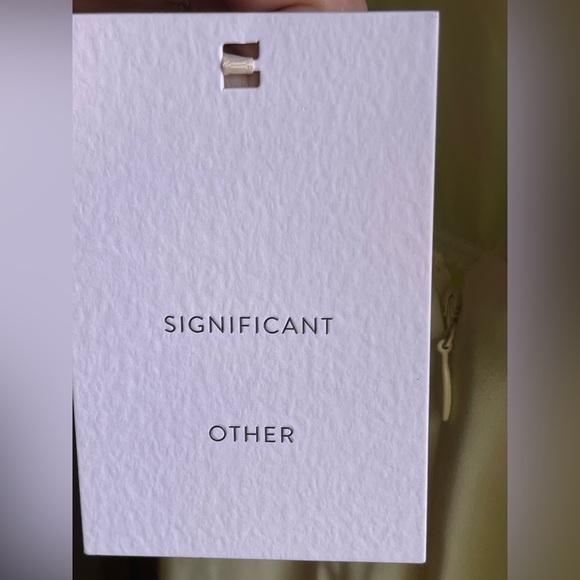 NWT Significant Other Alessia One Shoulder Midi Dress in Citron - Picture 4 of 11